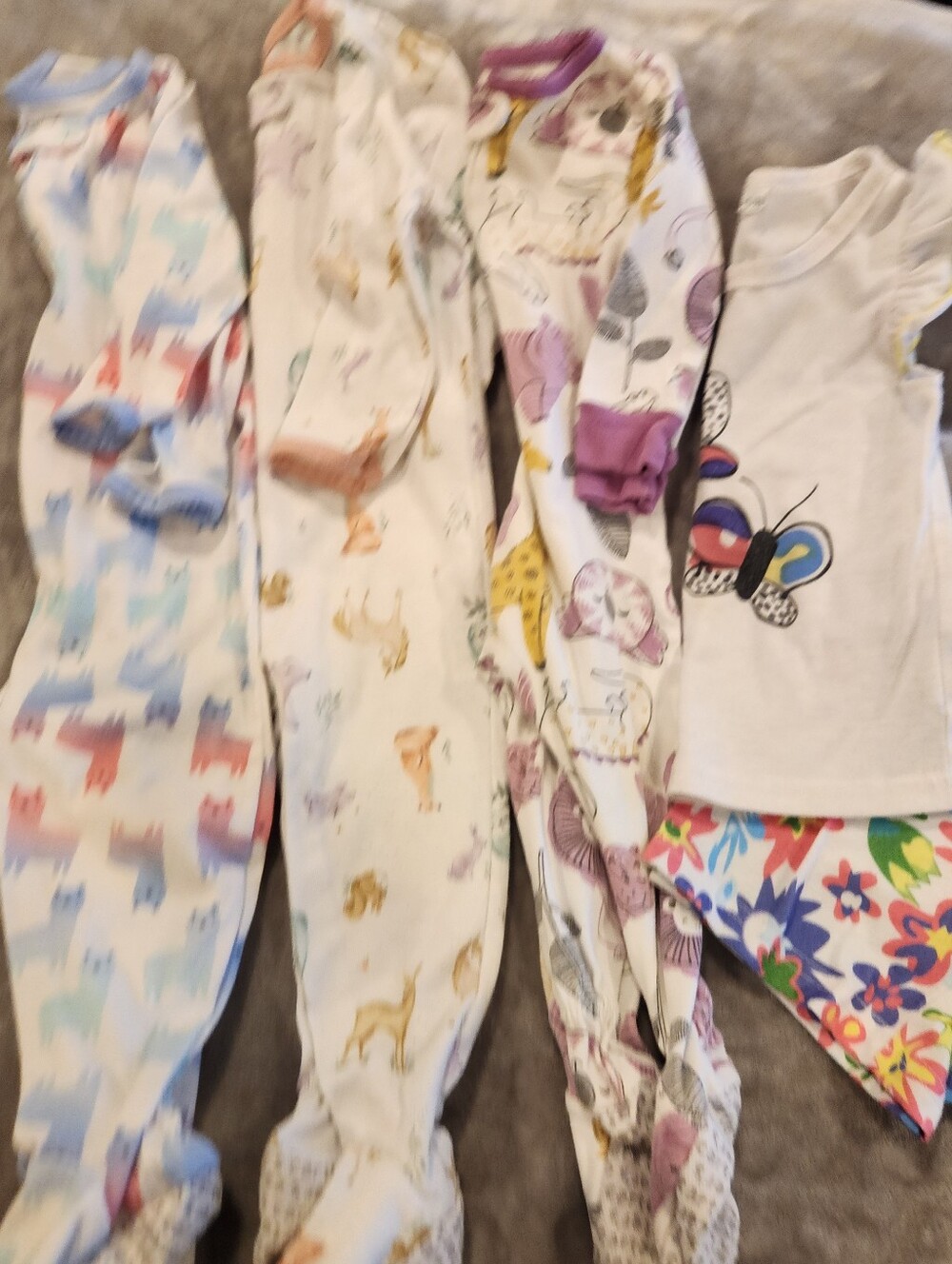Carter's Mixed Baby Sleepers Set in Pastel Prints, Size 12M
